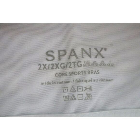 SPANX 50219R Women's Sz 2XL White Longline Medium Impact Sports Bra - Picture 5 of 5